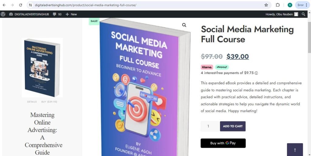 Unlock the secrets to effective social media marketing with our comprehensive full course ebook. Whether you’re a seasoned marketer or new to the world of digital promotion, this ebook is your definitive guide to harnessing the power of social media platforms for business success.