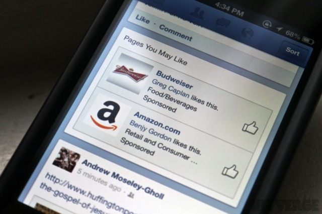 recommended content inside apps 
